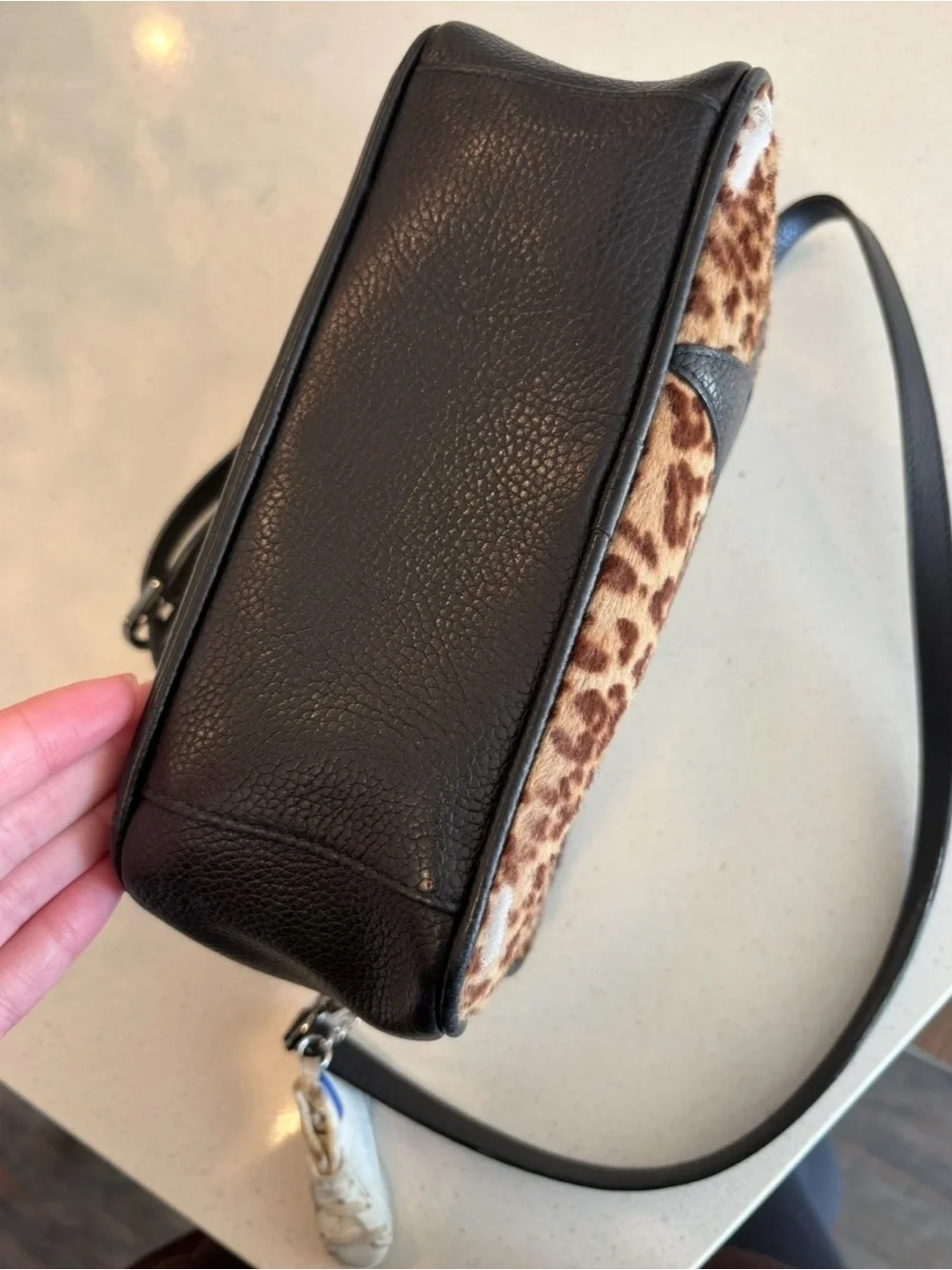 Golden Goose Leopard Print Crossbody with Black Star Accent - Picture 6 of 7